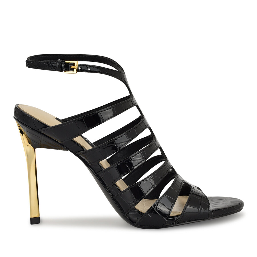 saleen riemchensandalen mit gittermuster