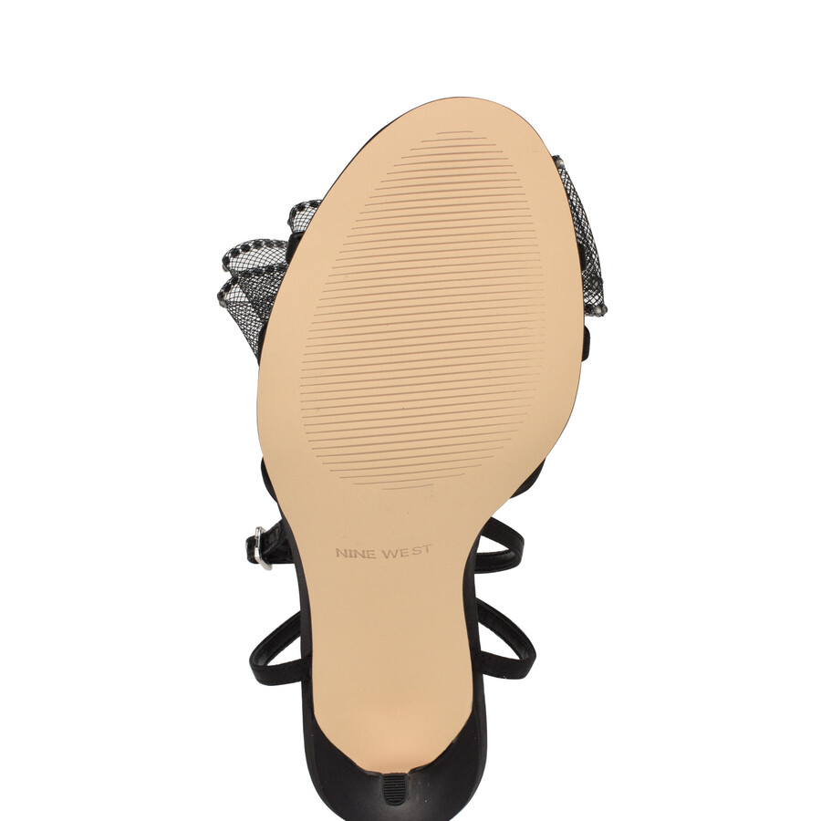 sandalen mit absatz und schleife