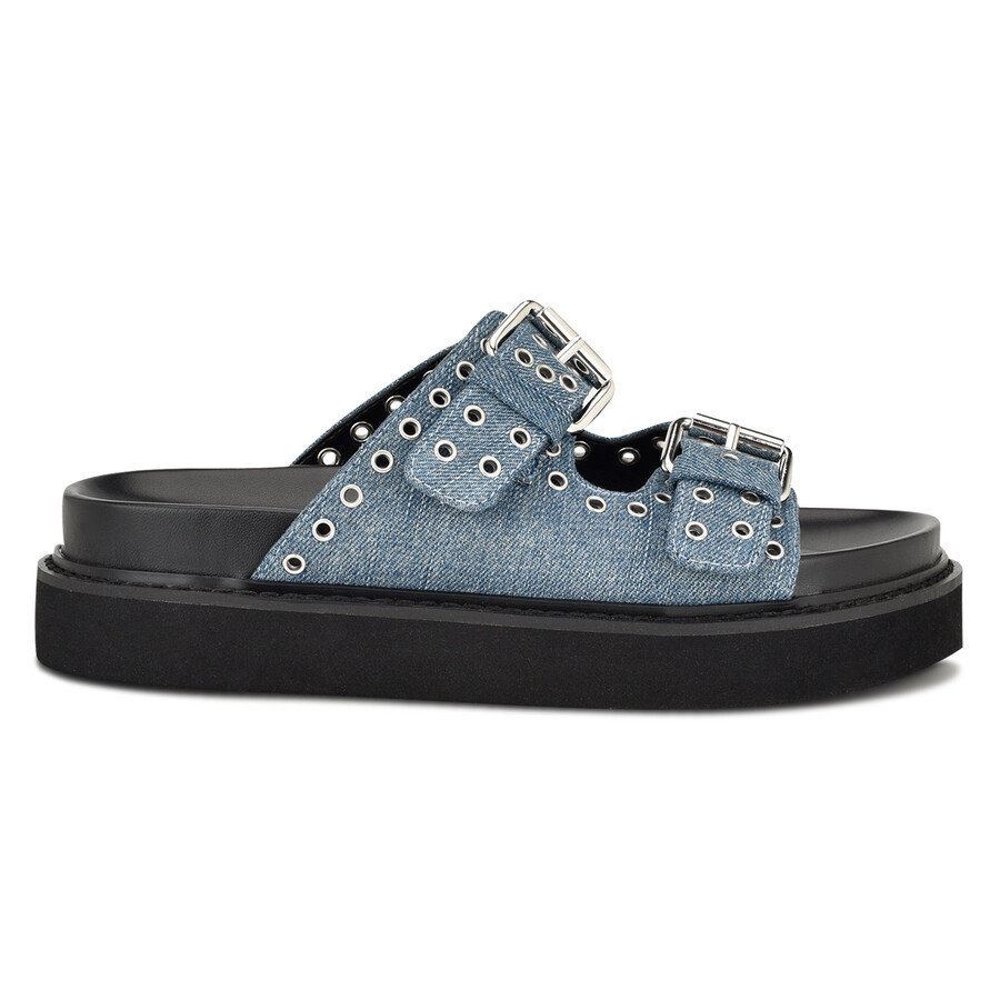 eleny slide-sandalen mit schnalle