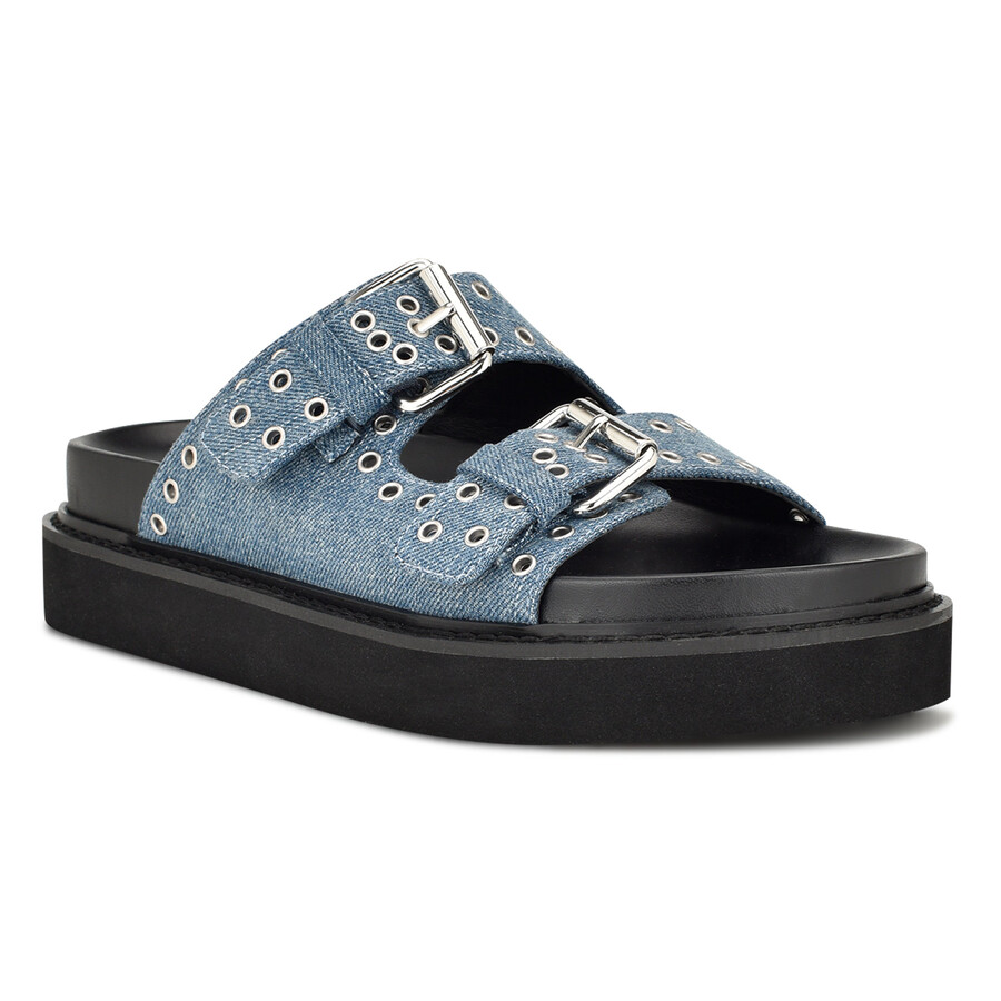 eleny slide-sandalen mit schnalle