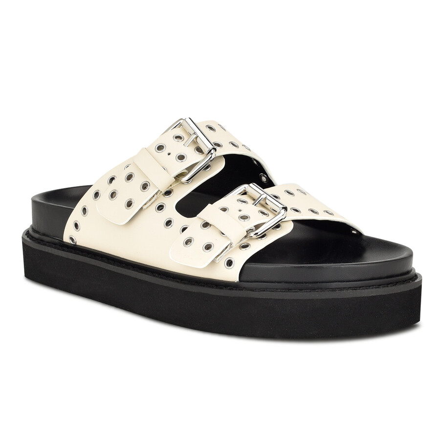 eleny slide-sandalen mit schnalle