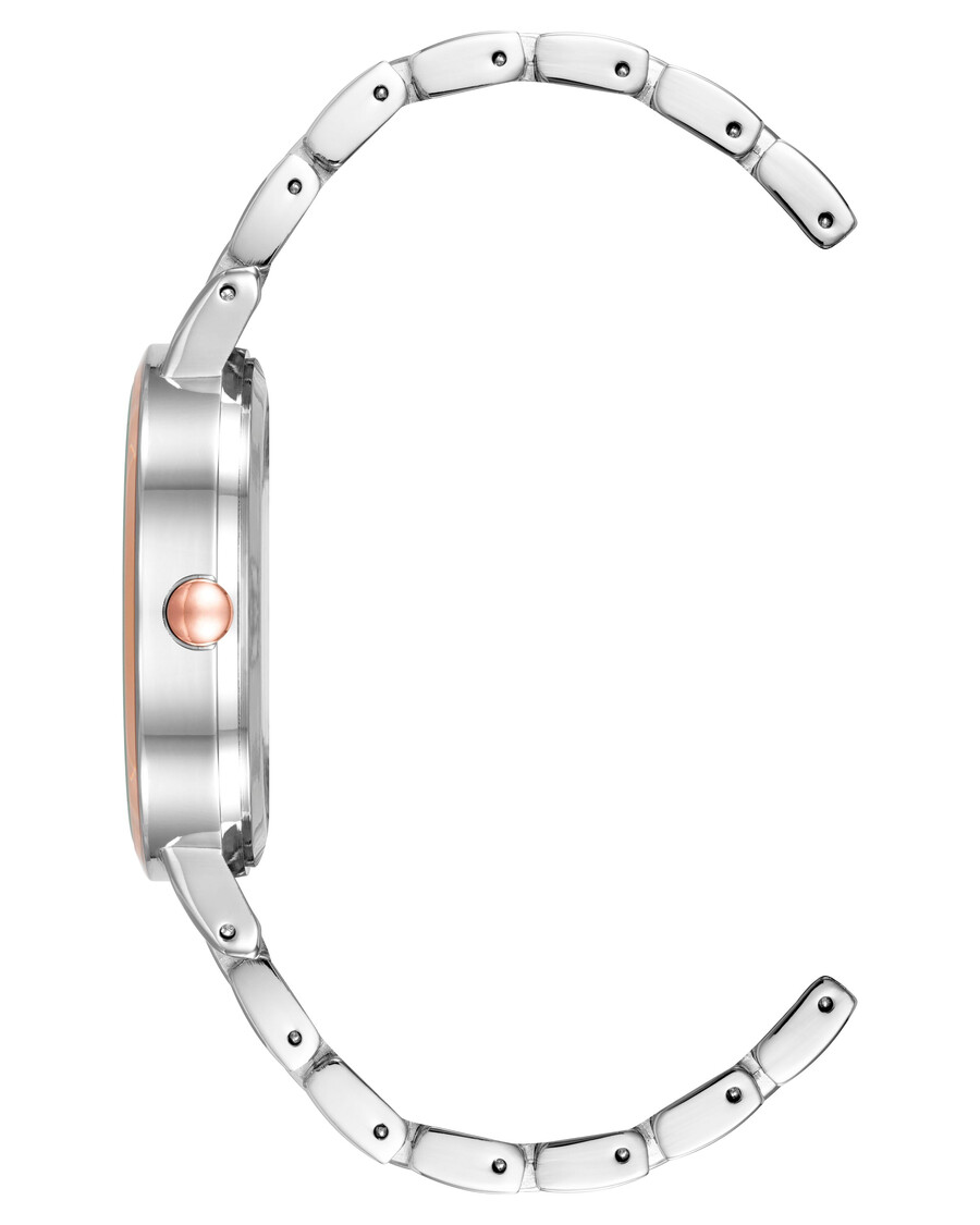armbanduhr mit zifferblatt mit glitzerakzent