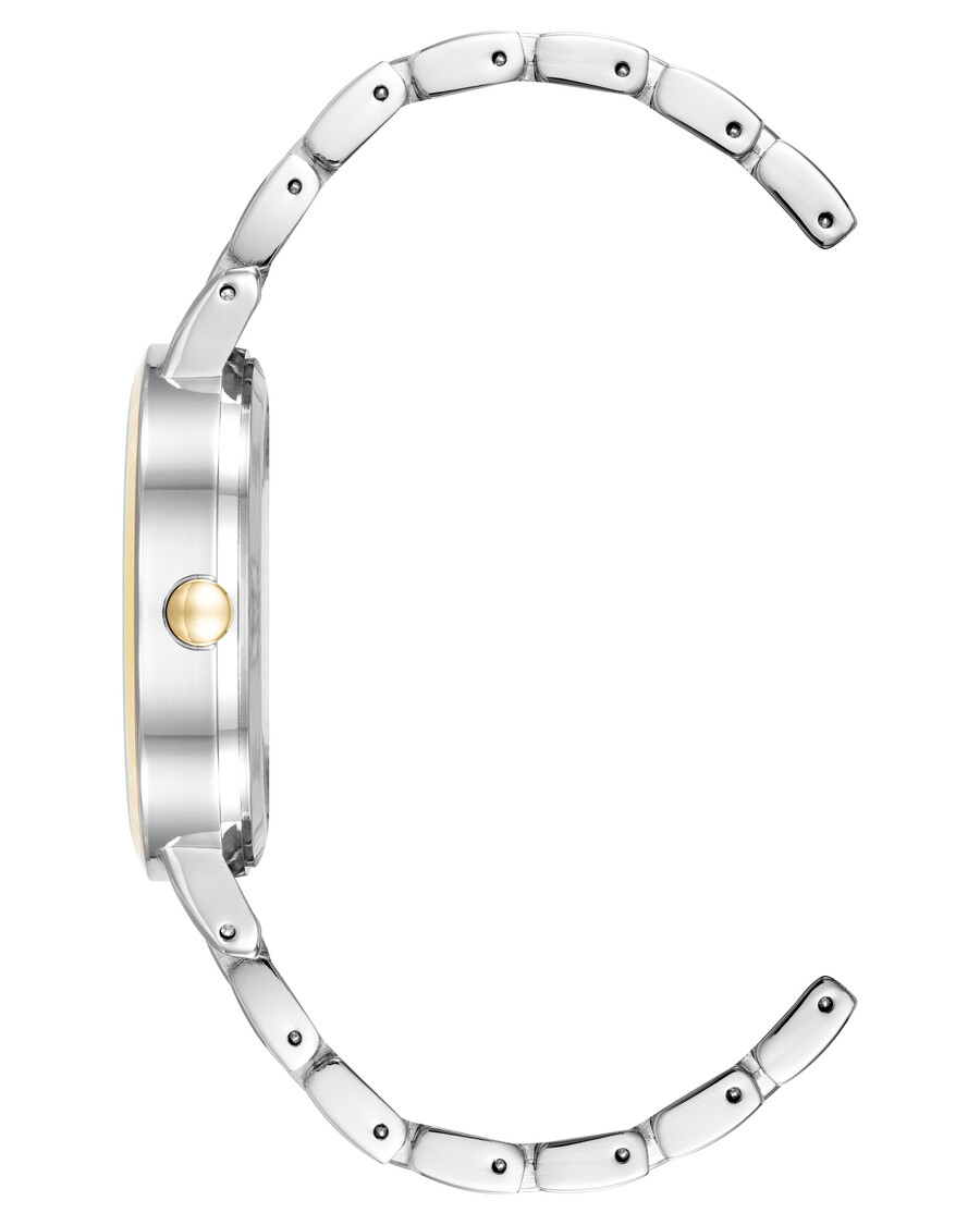 armbanduhr mit zifferblatt mit glitzerakzent