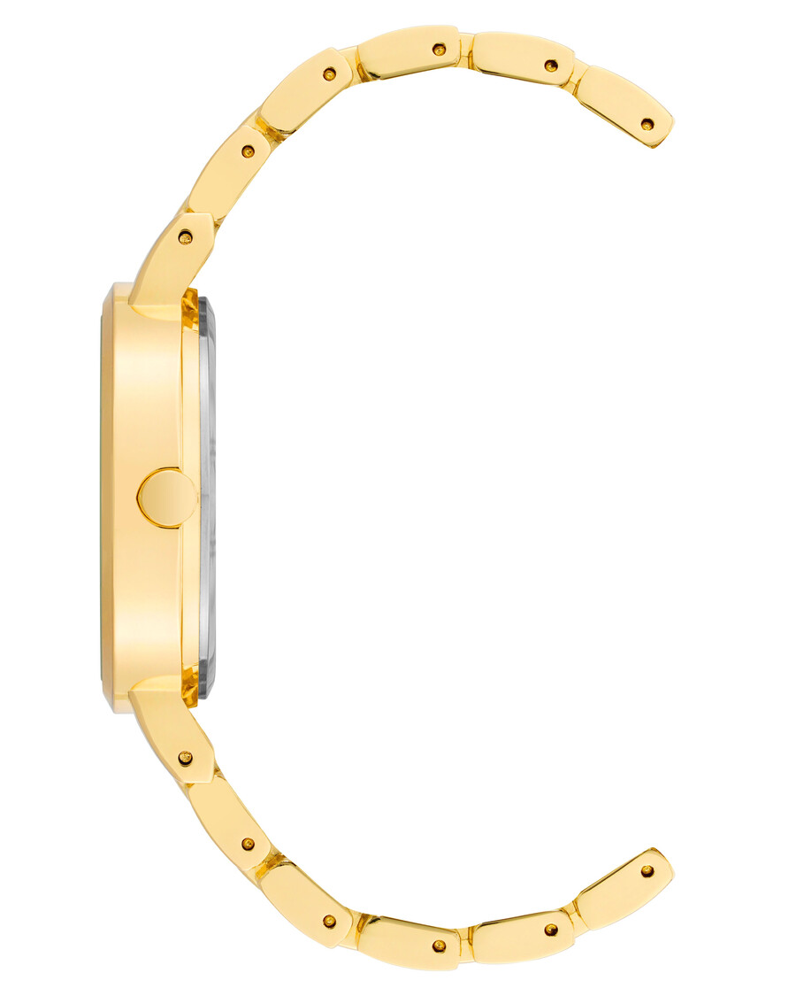 armbanduhr mit zifferblatt mit glitzerakzent
