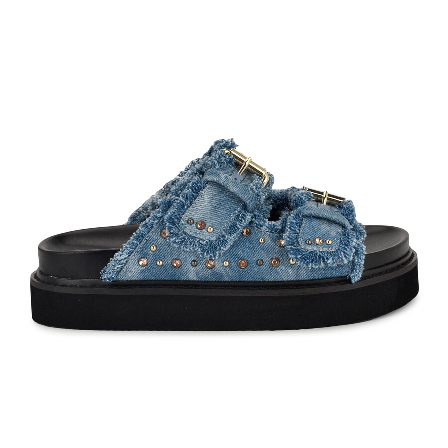 eleny slide-sandalen mit schnalle