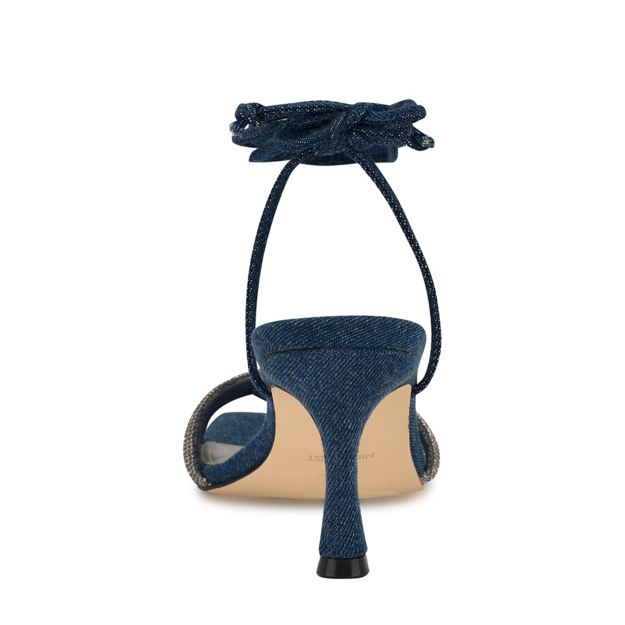 raqchel sandalen mit knöchelriemen und strass-schleife