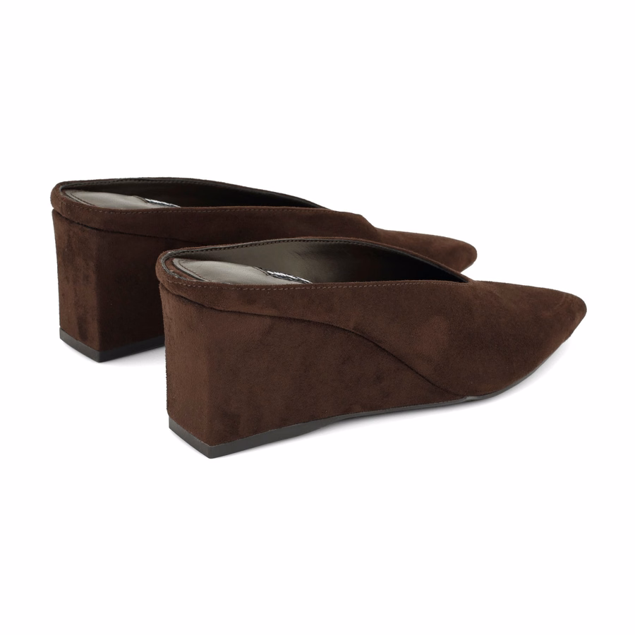 Lanah Wedge Mules - Dunkelbraun
