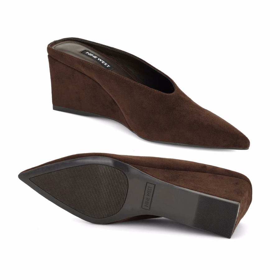 Lanah Wedge Mules - Dunkelbraun