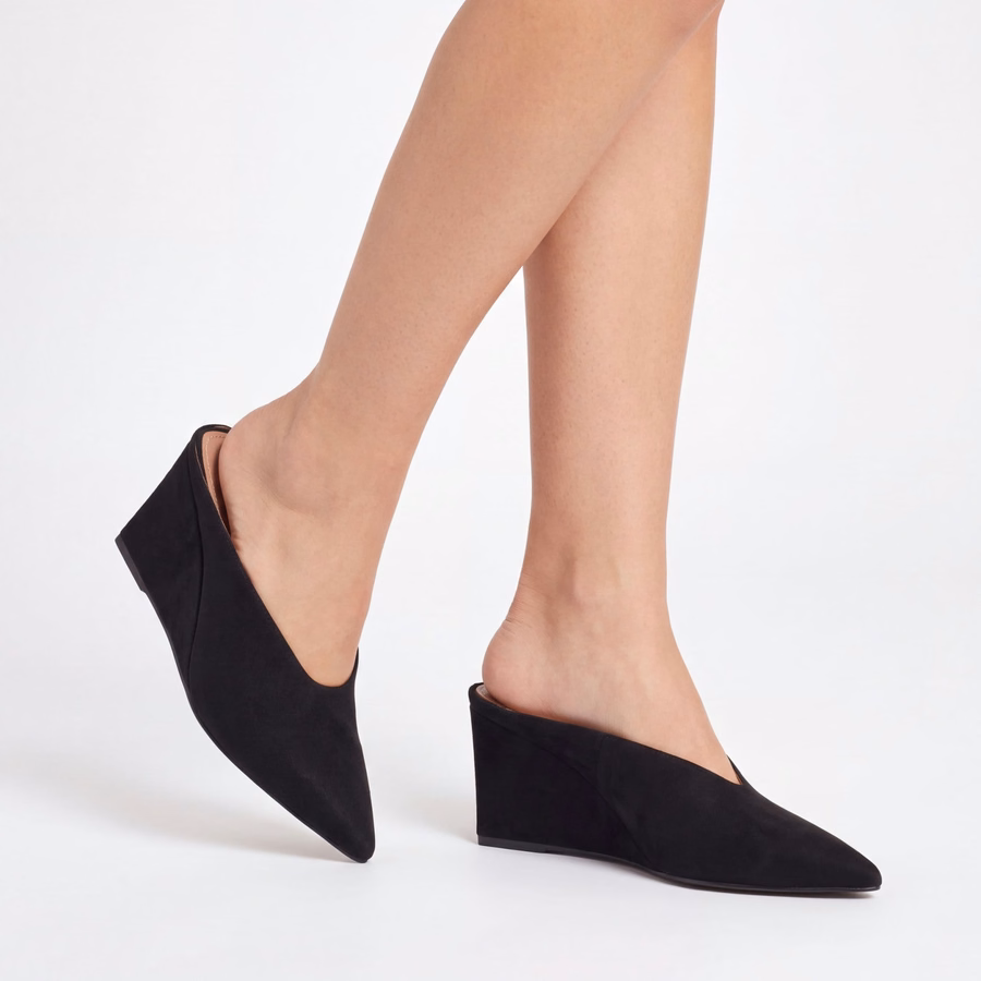 Lanah Wedge Mules - Dunkelbraun