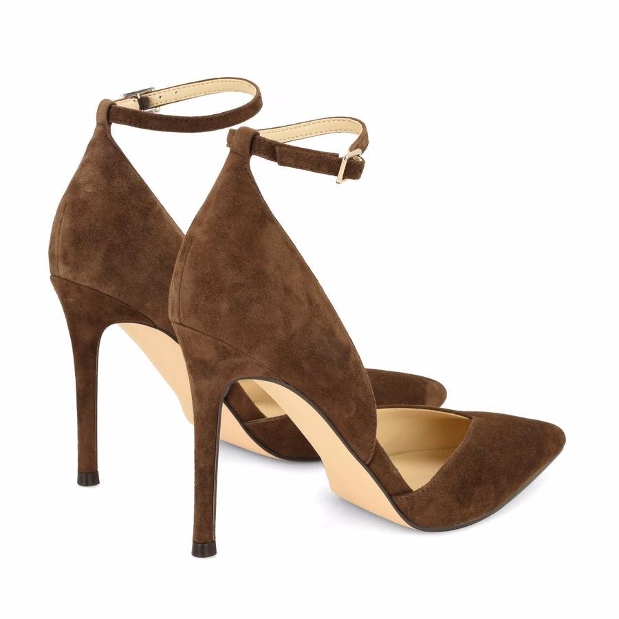 Frendy Lederpumps - Braunes Wildleder