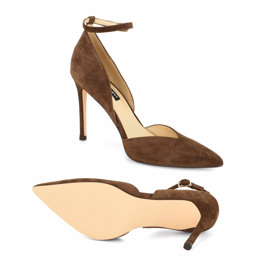 Frendy Lederpumps - Braunes Wildleder