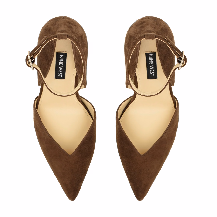 Frendy Lederpumps - Braunes Wildleder