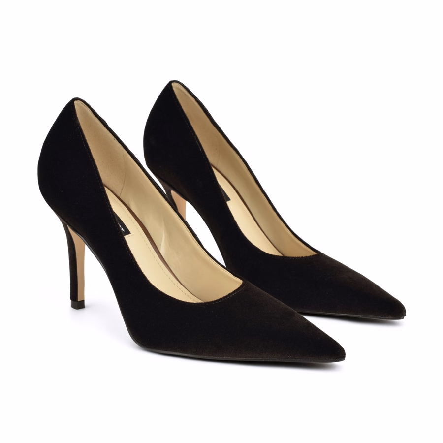 Gemmha Pumps Mit Spitzer Zehenpartie – Brauner Samt