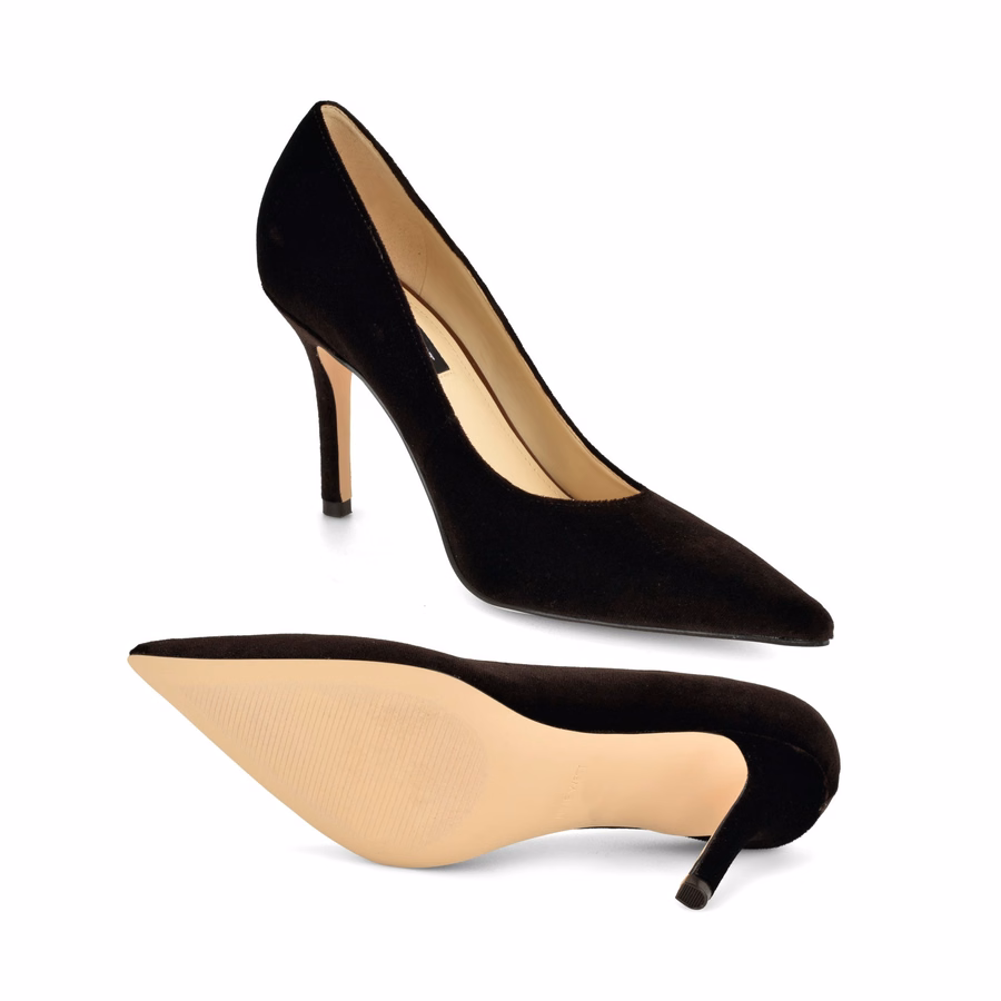 Gemmha Pumps Mit Spitzer Zehenpartie – Brauner Samt