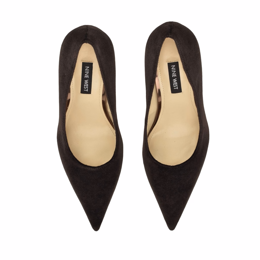 Gemmha Pumps Mit Spitzer Zehenpartie – Brauner Samt