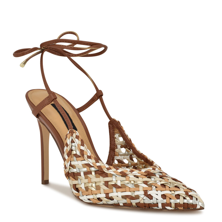 fessla – gewebte pumps mit knöchelriemen