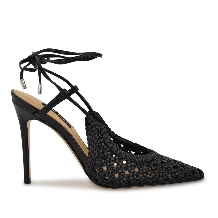 fessla – gewebte pumps mit knöchelriemen