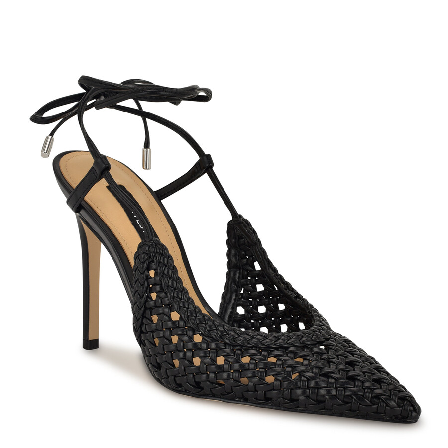 fessla – gewebte pumps mit knöchelriemen