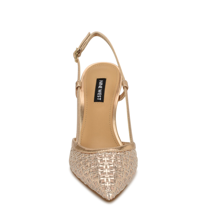 floree gewebte slingback-pumps