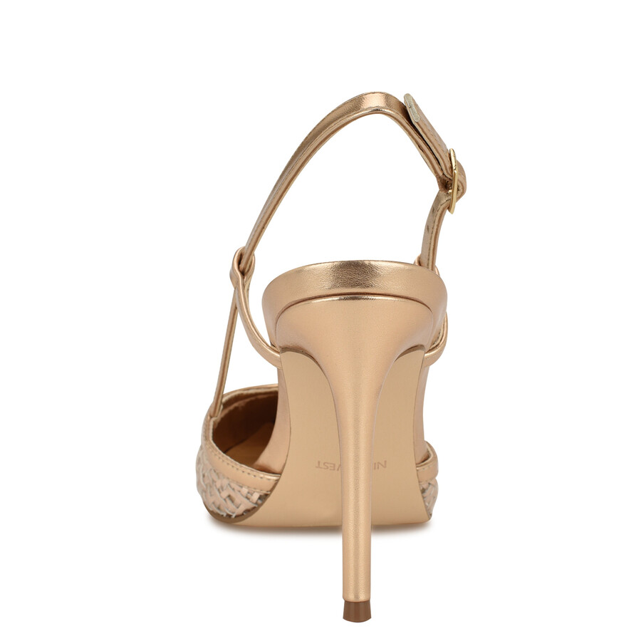 floree gewebte slingback-pumps