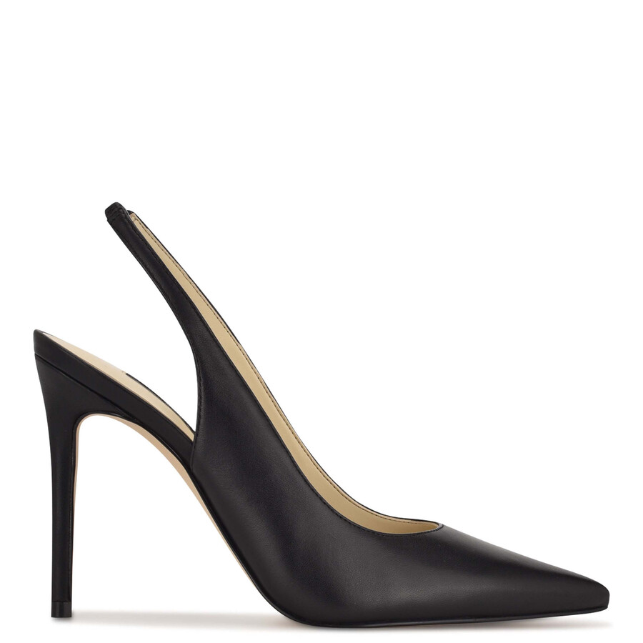 slingback-pumps mit spitzer zehenpartie und federmuster