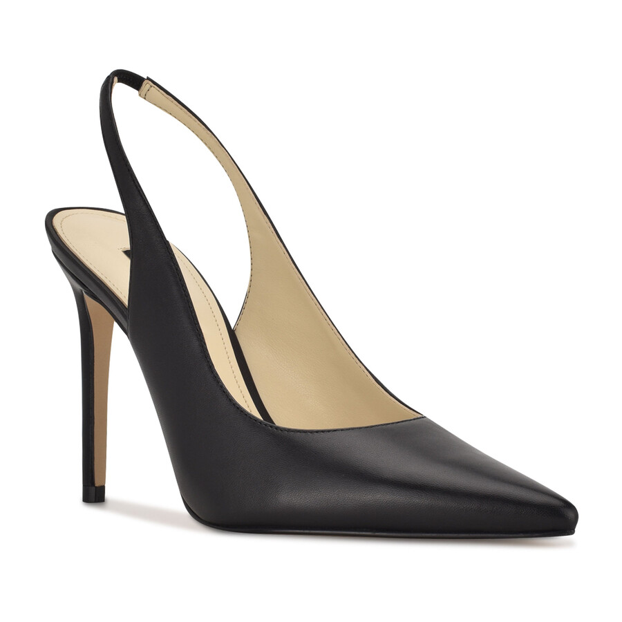 slingback-pumps mit spitzer zehenpartie und federmuster