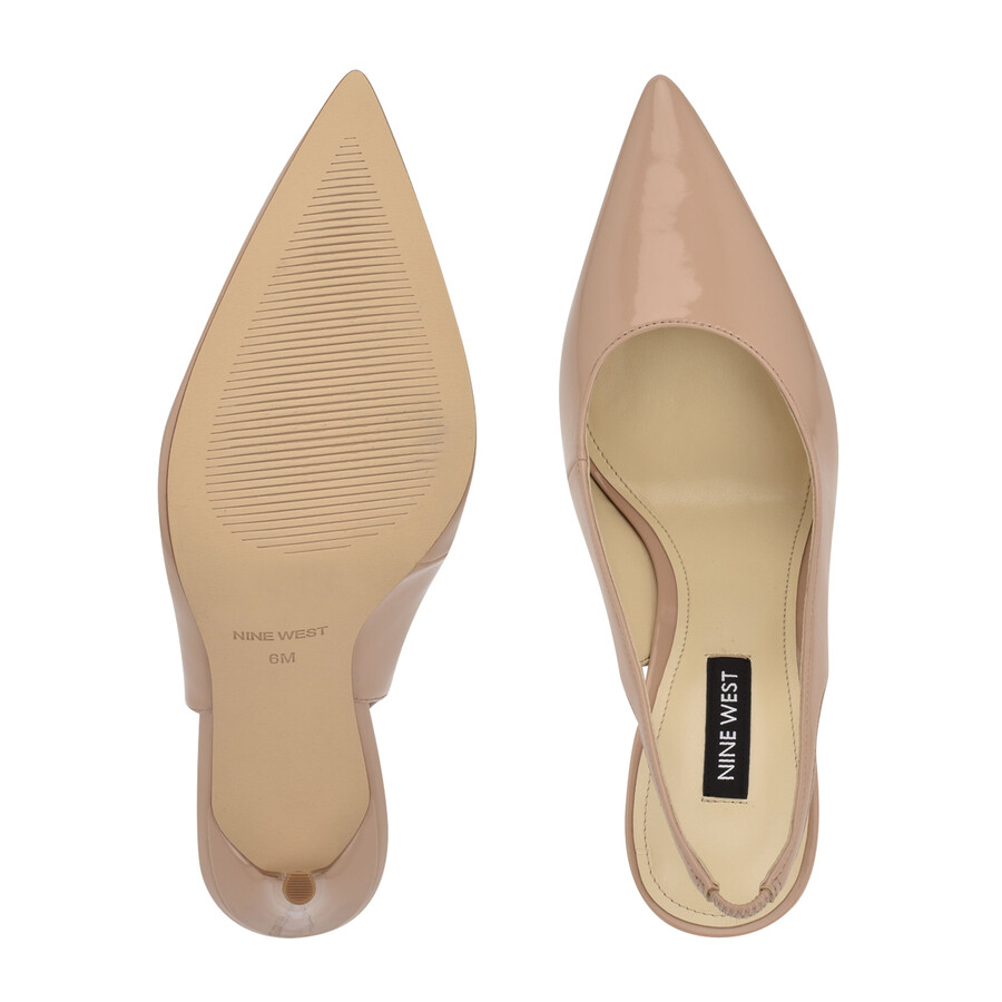 slingback-pumps mit spitzer zehenpartie und federmuster