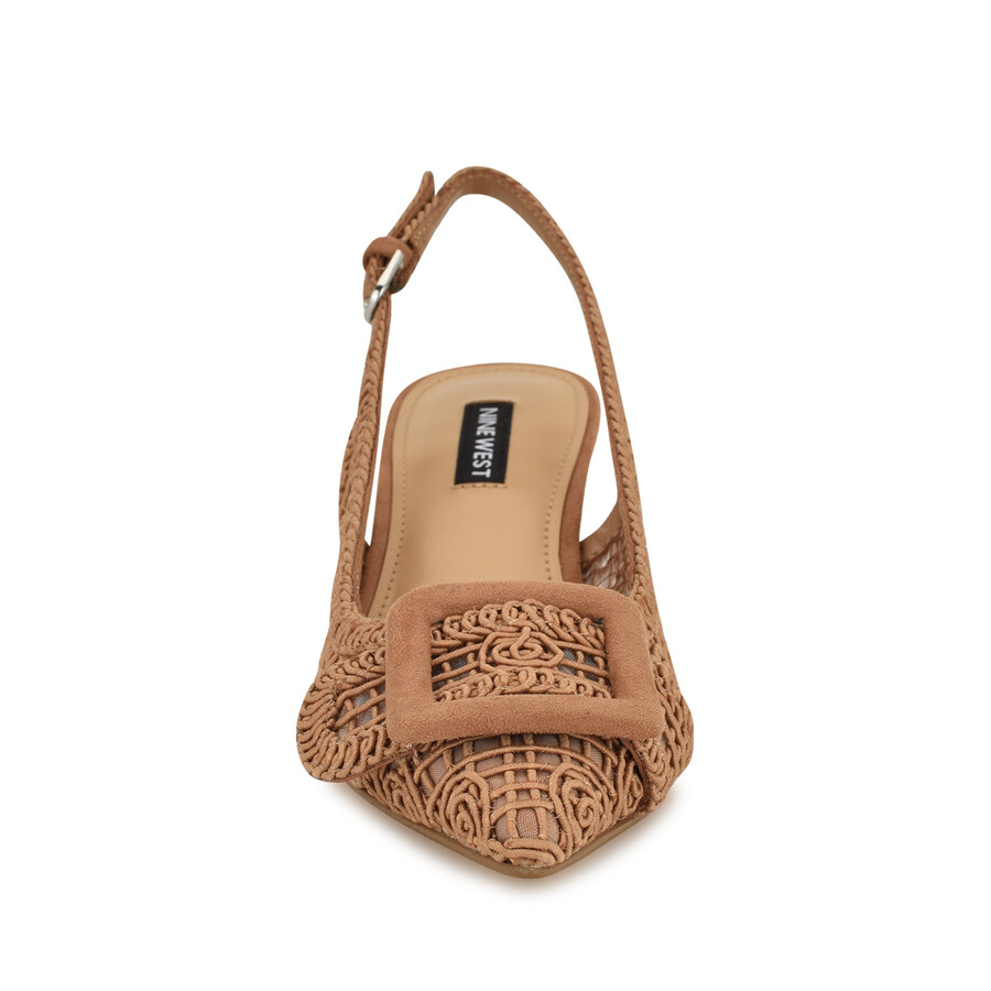 nolla gewebte slingback-pumps