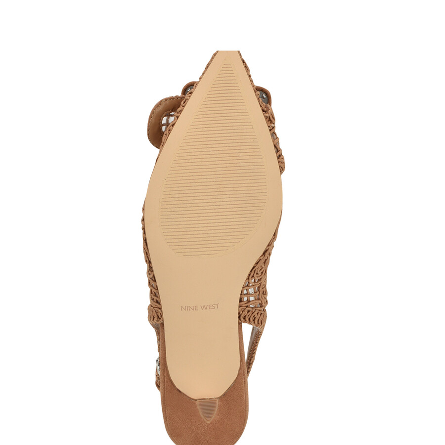 nolla gewebte slingback-pumps