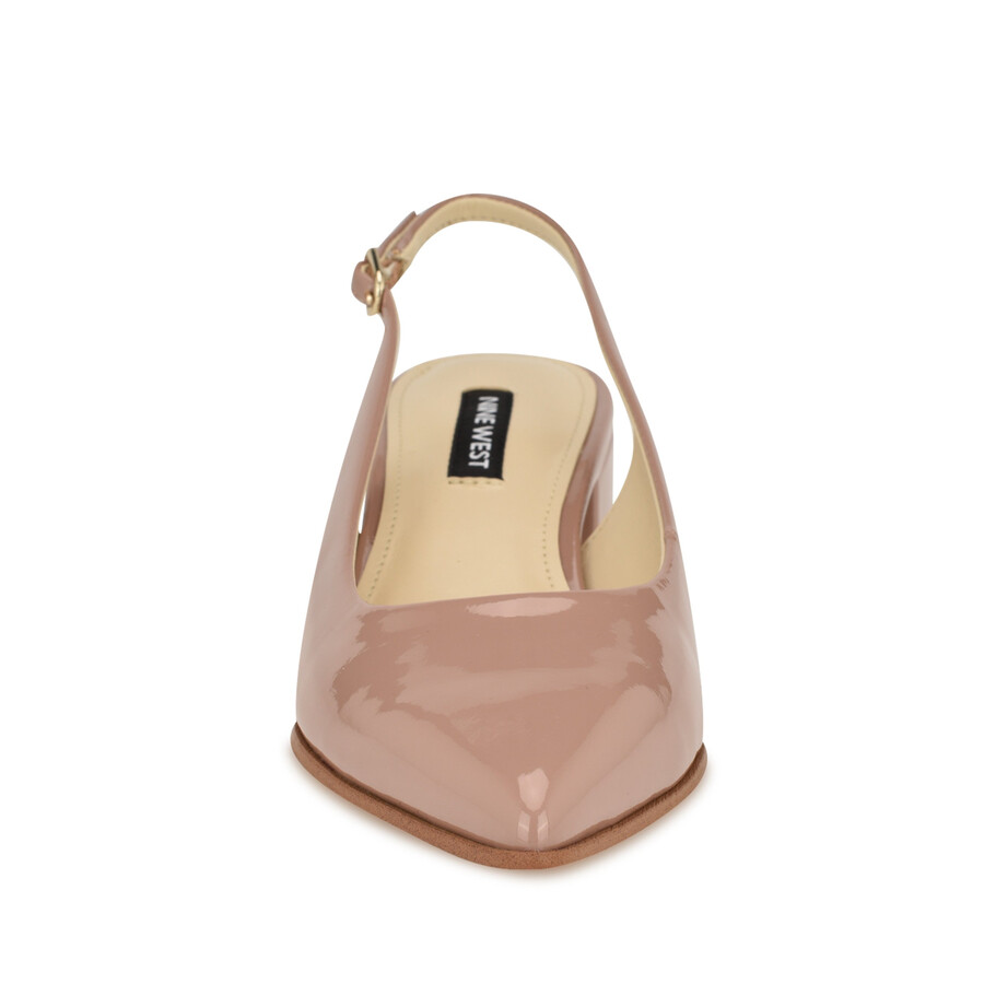 preppy slingback-pumps mit blockabsatz