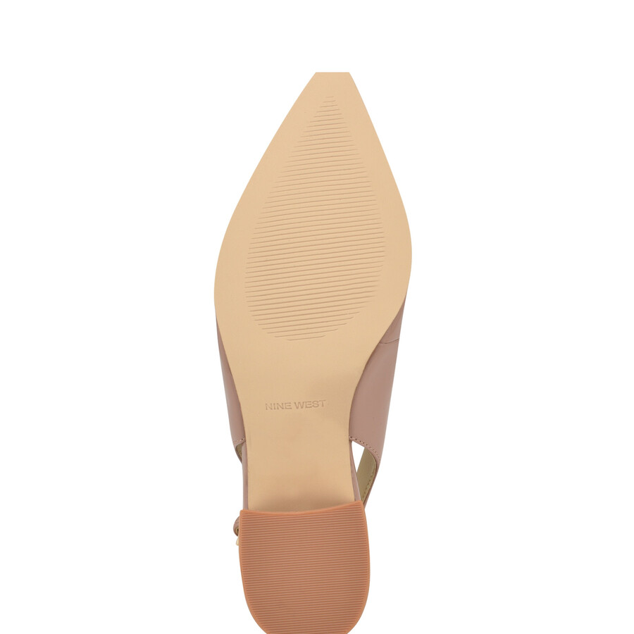 preppy slingback-pumps mit blockabsatz