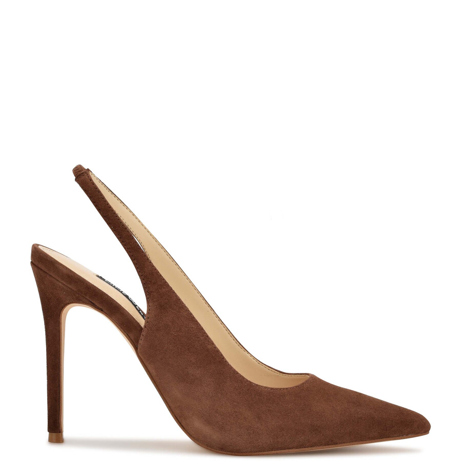 slingback-pumps mit spitzer zehenpartie und federmuster
