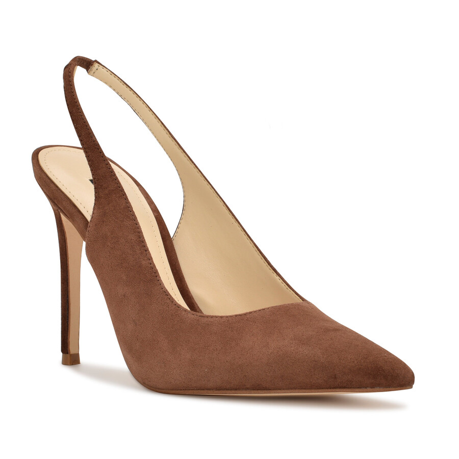 slingback-pumps mit spitzer zehenpartie und federmuster