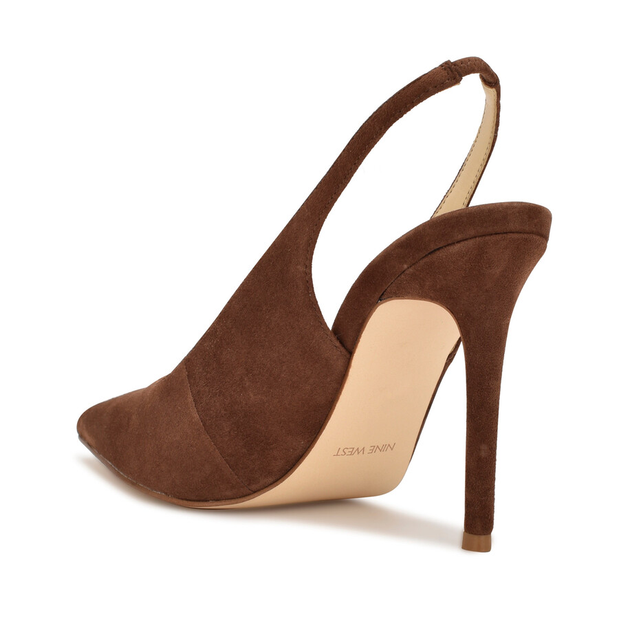 slingback-pumps mit spitzer zehenpartie und federmuster