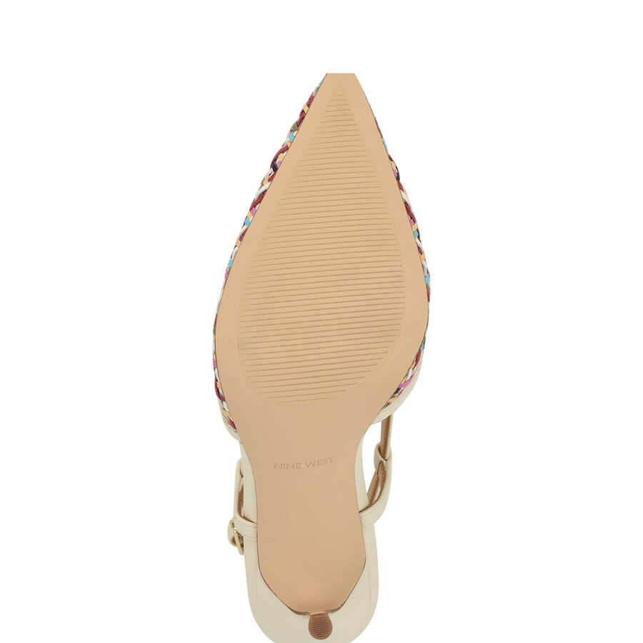 floree gewebte slingback-pumps