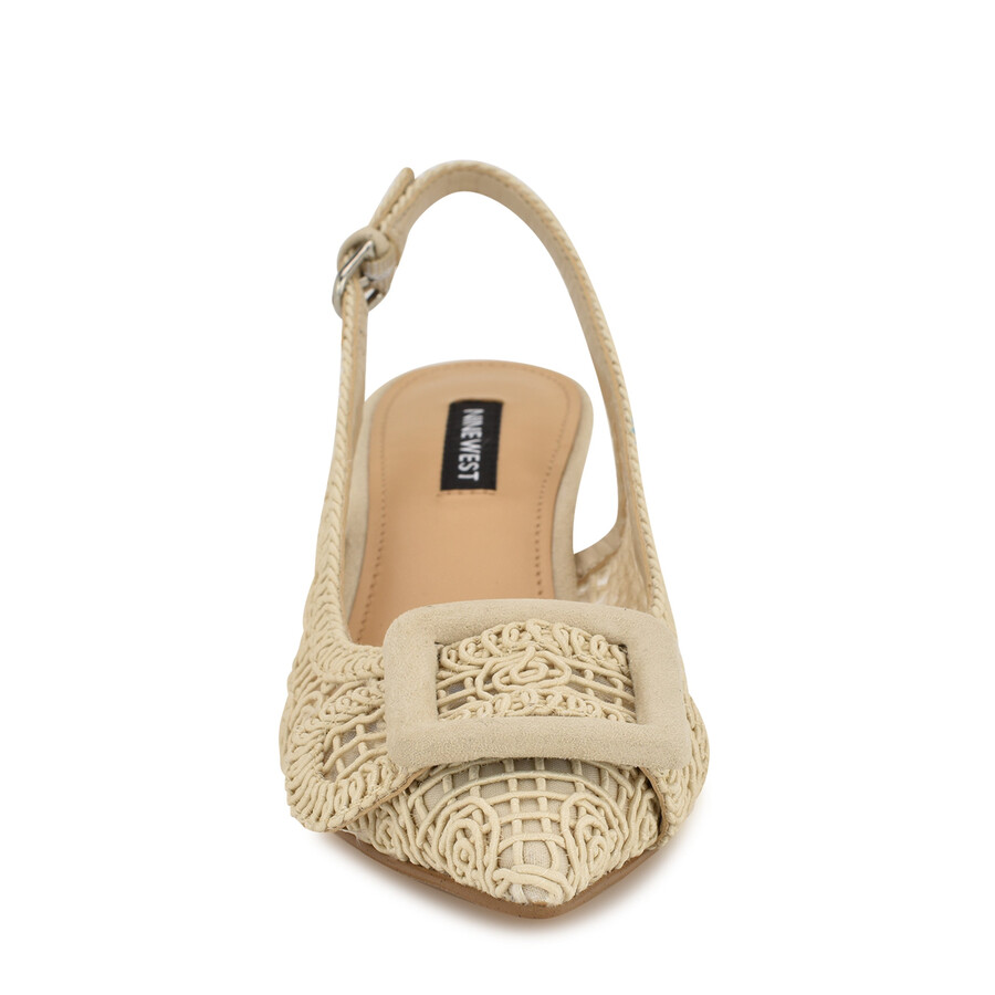 nolla gewebte slingback-pumps