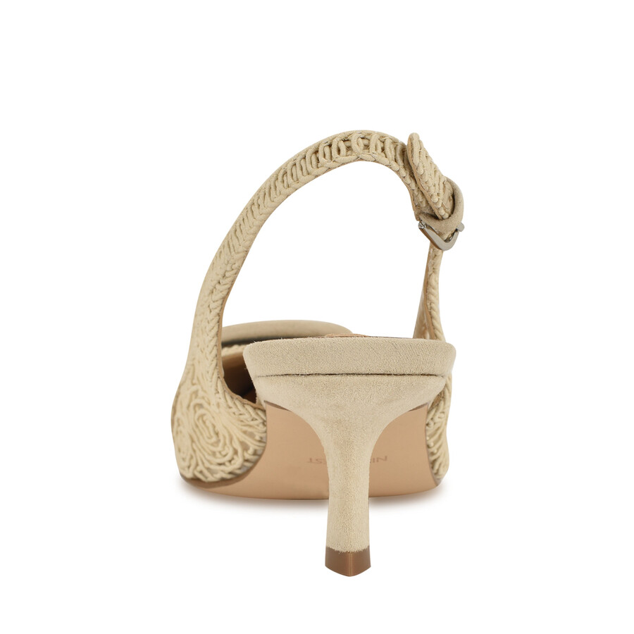 nolla gewebte slingback-pumps