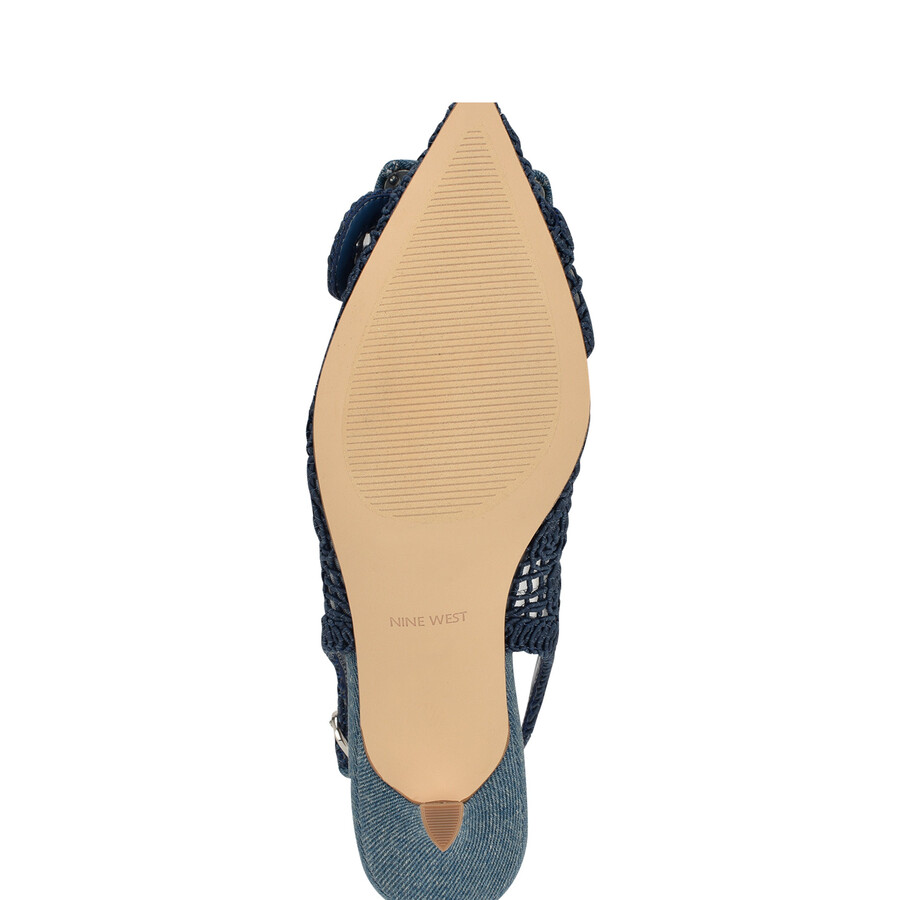 nolla gewebte slingback-pumps