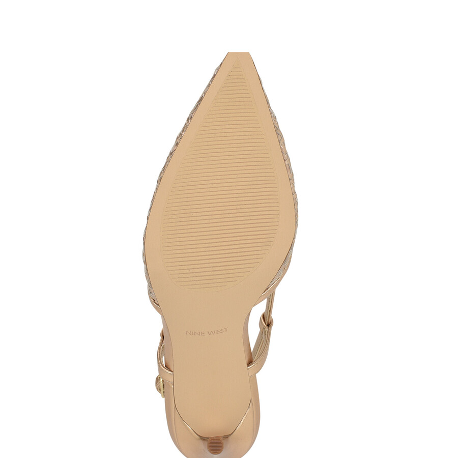 floree gewebte slingback-pumps