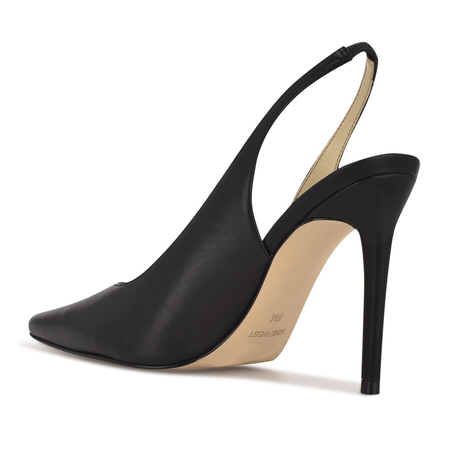 slingback-pumps mit spitzer zehenpartie und federmuster