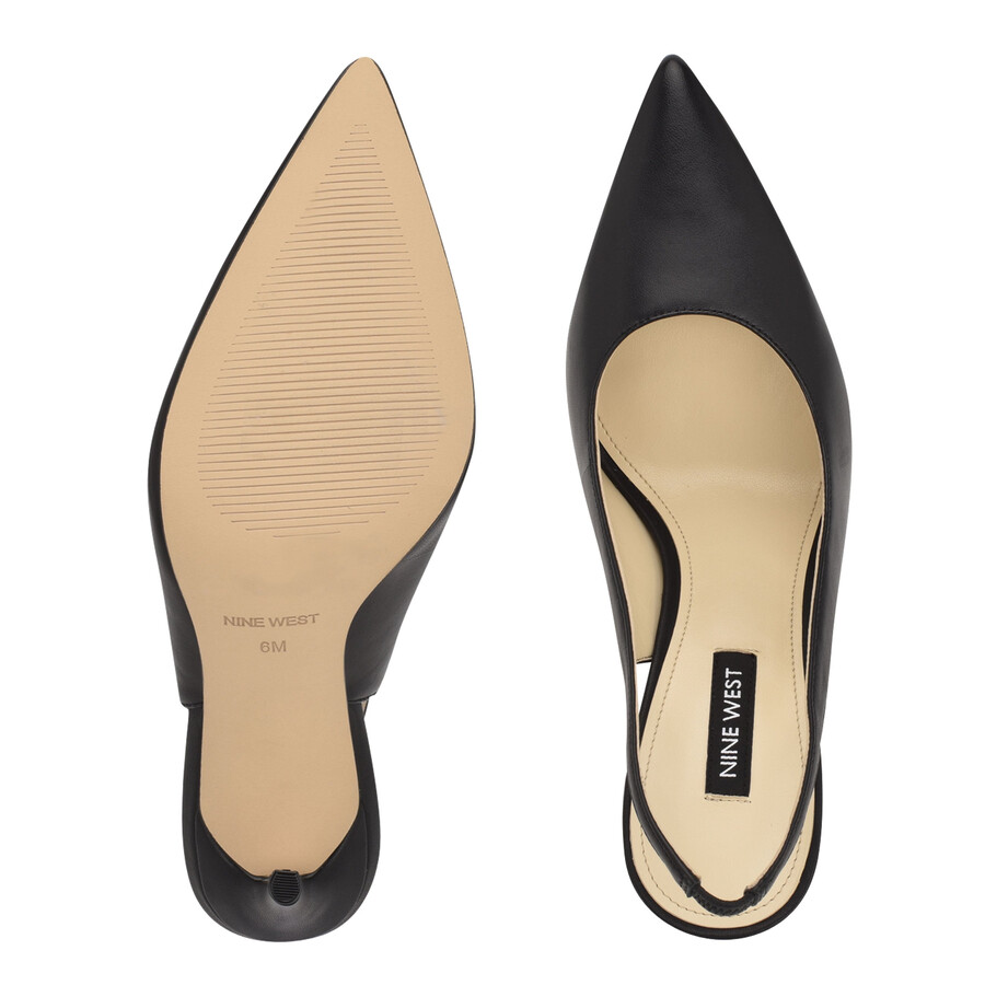 slingback-pumps mit spitzer zehenpartie und federmuster