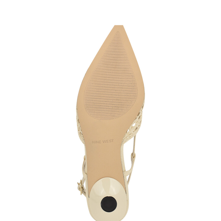 railen slingbacks mit gewebter kappe
