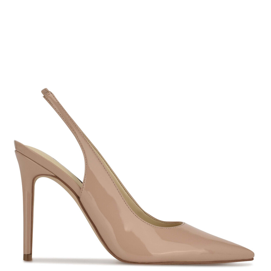 slingback-pumps mit spitzer zehenpartie und federmuster