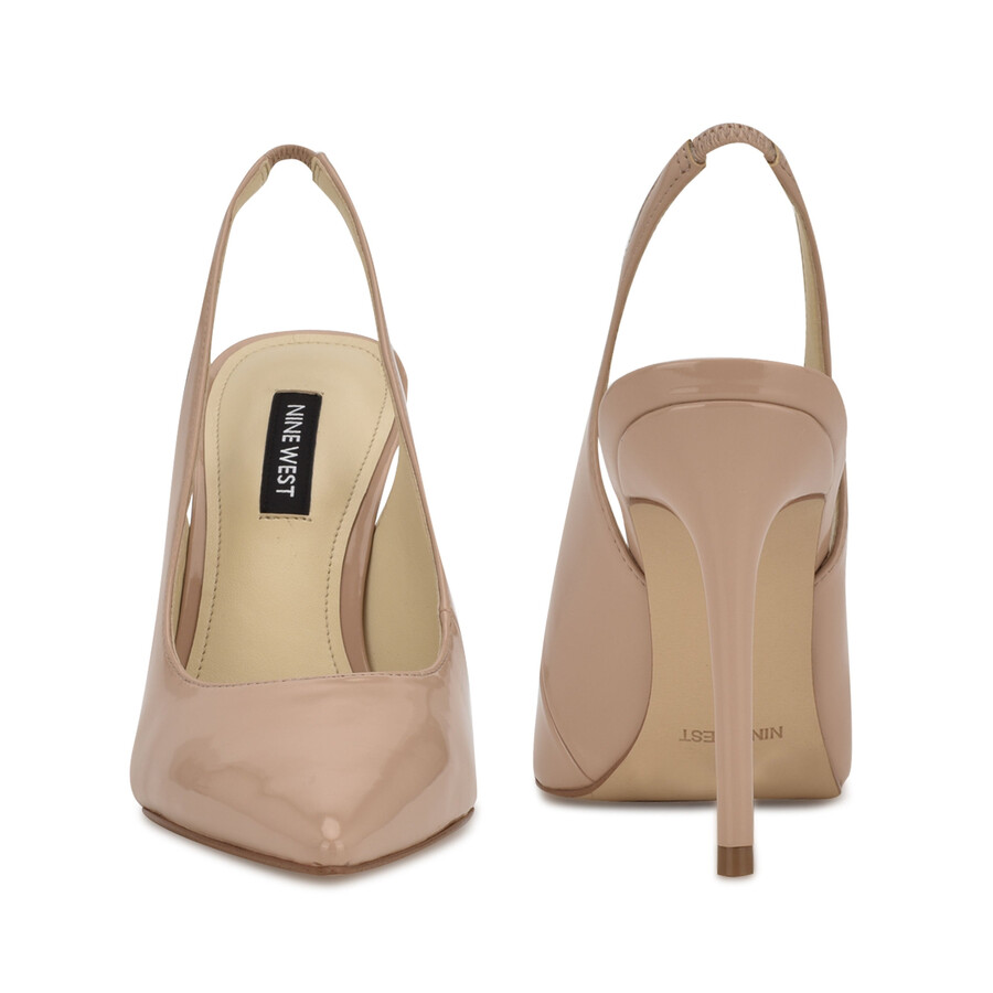 slingback-pumps mit spitzer zehenpartie und federmuster