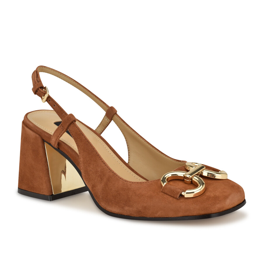 slingback-pumps mit gegossenem blockabsatz