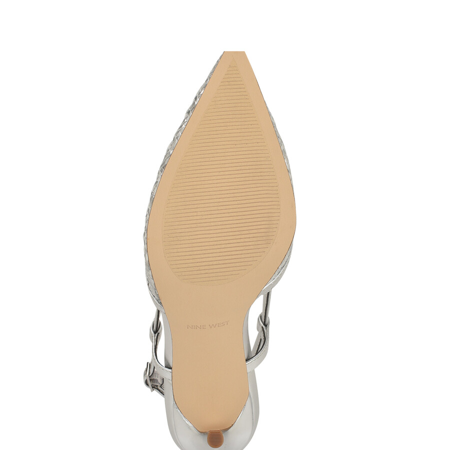 floree gewebte slingback-pumps