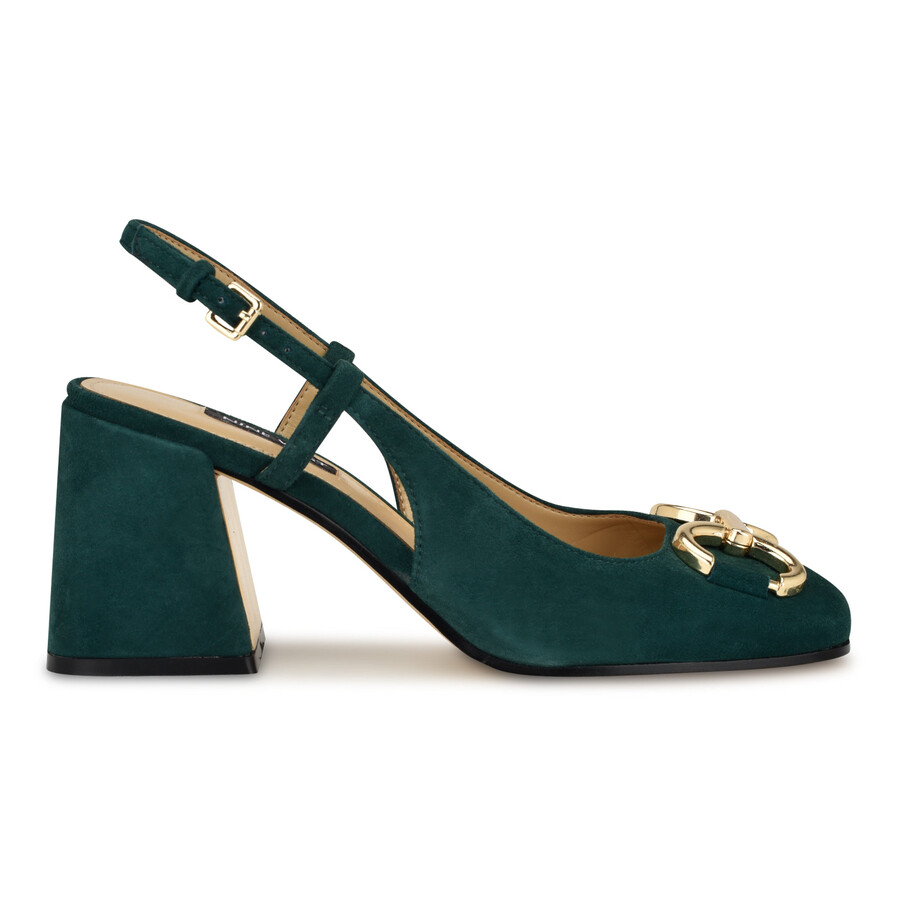 slingback-pumps mit gegossenem blockabsatz