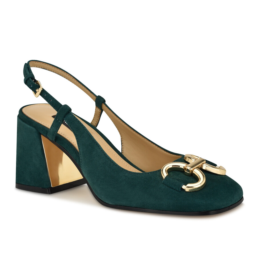 slingback-pumps mit gegossenem blockabsatz