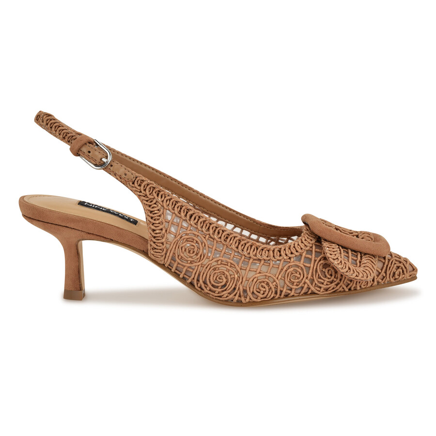 nolla gewebte slingback-pumps