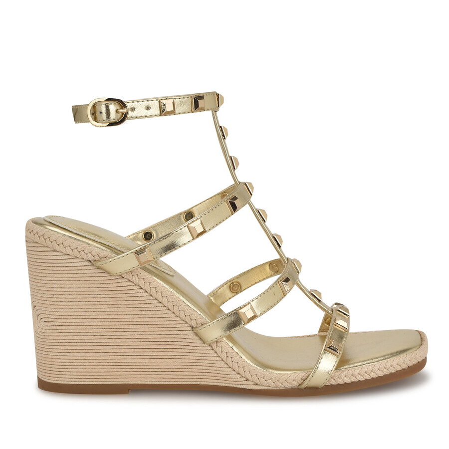 sardis sandalen mit keilabsatz und nieten